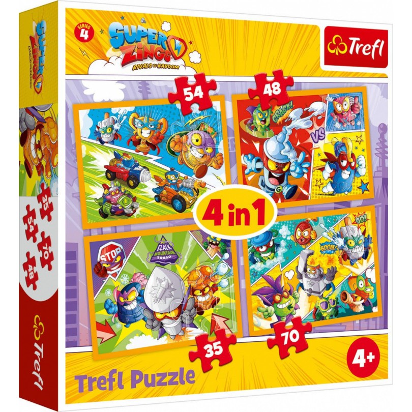 Trefl Puzzle 4w1 Super Zings bohaterowie serii 4 - 207 elementów