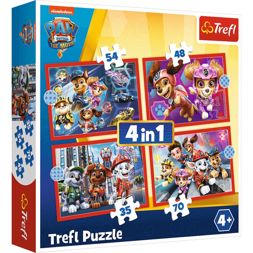 Trefl Puzzle 4w1 Psi Patrol 207 elementów