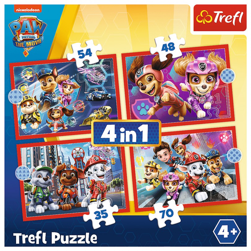 Trefl Puzzle 4w1 Psi Patrol 207 elementów