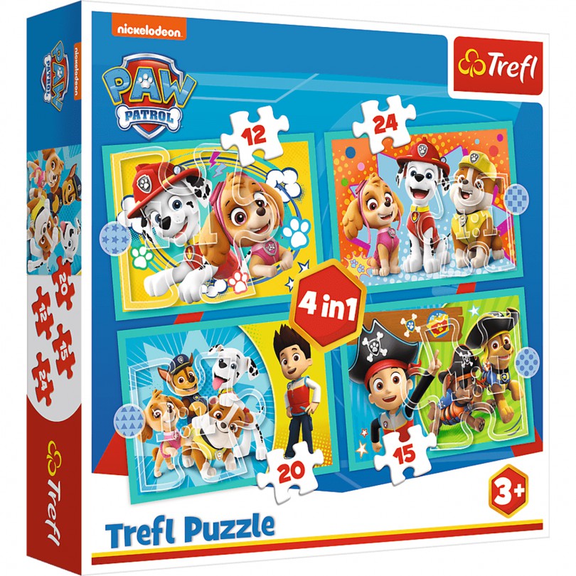 Trefl Puzzle 4w1 Psi Patrol 71 elementów
